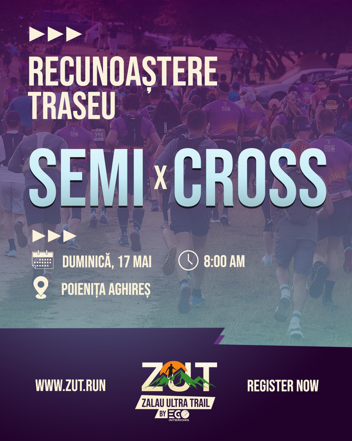 Mai punem o tură în picioare? ⛰️🔥

Pe 17 mai ieșim din nou la recunoaștere pentru ZUT 2026 și revenim pe traseele de Cross și Semi, cu startul din aceeași locație: Poienița Aghireș, ora 08:00.

Nu e concurs, nu e presiune — doar o dimineață bună de alergare pe traseu, oameni faini și ocazia perfectă să simți terenul înainte de iulie. Fie că vii să testezi ritmul, să înveți traseul sau doar pentru atmosfera din gașcă, locul tău e cu noi. 🌲🏃🏻‍♀️🏃🏻

📍 Poienița Aghireș
🕗 Duminică, 17 mai | 08:00

🧭 GPX Cross: https://connect.garmin.com/modern/course/245674477
🧭 GPX Semi: https://connect.garmin.com/modern/course/245674569

Și încă ceva important ⚠️
Dacă vrei tricoul oficial pe mărimea dorită, mai ai doar 3 zile în care este garantat la înscriere. După aceea, intrăm în limita stocului disponibil.

🌐 www.zut.run

📆 ZUT 2026 powered by EGOinteriors | 10-12 iulie 2026