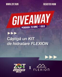 🎉 GIVEAWAY ZUT x FLEXION 🎉

În perioada 25 iunie - 1 iulie, ai șansa să câștigi un Kit de Hidratare Flexion! 💧✨

⭐️ Kitul conține:

* Soft Flask 250 ml
* Soft Flask 500 ml cu mâner detașabil
* Trail Cup ZUT x Flexion

Ce trebuie să faci pentru a participa?

✅ Urmărește paginile @zalauultratrail.zut și flexion.ro 
✅ Dă like acestei postări ❤️
✅ Etichetează în comentarii 3 prieteni 👥

📅 Giveaway-ul se desfășoară în perioada 25 iunie - 1 iulie.

🏆 Câștigătorul va fi extras aleatoriu și anunțat pe story în data de 1 iulie.

Mult succes tuturor! 🍀

Zalău Ultra Trail powered by EgoInteriors
10 - 12 iulie

®️ Înscrie-te acum: https://zut.run
🤝🏻 Sponsor principal: https://www.egointeriors.ro
🕶️ Partener giveaway: https://flexion.ro/ 💙🏃🏻‍♀️💧