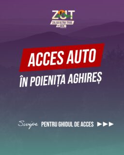 🚗 Cum ajungi la ZUT?

Am pregătit ghidul de acces auto către Poienița Aghireș, astfel încât să ajungi cât mai ușor în zona evenimentului.

📍 Glisează imaginile și urmărește traseul în funcție de direcția din care vii:
 - Zalău, Cluj, Satu Mare, Oradea

➡️ folosește o aplicație de navigare (recomandăm Waze), scrie la căutare “ZALĂU ULTRA TRAIL”, bucură-te de drum, dar respectă regulile de circulație și... ajungi la ZUT 2026 powered by EGOinteriors cât ai clipi. 

La locație vei fi ghidat de voluntarii ZUT. Te rugăm să parchezi responsabil și să ții cont de faptul că nu ești singurul care are nevoie de un loc pentru mașină. Respectul e cuvântul cheie. 

Ne vedem în Poienița Aghireș! 🏃⛰️💜 în acest weekend, toate drumurile duc la ZUT 🛣️