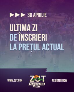 ⏳ Ultimele zile la taxa actuală de înscriere pentru ZUT 2026!

Doar până pe 30 aprilie te poți înscrie la prețurile actuale. Din 1 mai, taxele cresc pentru Ultra, Marathon, Semi și Cross.

Dacă ai tot spus că anul acesta „ne vedem la start”, acum e momentul să-ți rezervi locul. 🏔️🏃

🔥 Alege-ți provocarea:
• Ultra
• Marathon
• Semi
• Cross
• Charity
• Kids

🏃‍♂️🏃‍♀️ZUT powered by EGOinteriors 
📍 10-12 iulie 2026
🌲 Poienița Aghireș, Zalău
👉 Delatalii și înscrieri: www.zut.run 

Nu amâna pentru “mai târziu”. Mai târziu costă mai mult. 😄
___________
⏳ Last days to register at the current ZUT 2026 entry fee!

Only until April 30 can you register at the current prices. Starting May 1, fees increase for Ultra, Marathon, Semi and Cross.

If you’ve been saying “see you at the start line this year,” now is the time to secure your spot. 🏔️🏃

🔥 Choose your challenge: 
• Ultra 
• Marathon 
• Semi 
• Cross 
• Charity 
• Kids 

🏃‍♂️🏃‍♀️ ZUT powered by EGOinteriors 
📍 July 10–12, 2026 
🌲 Poienița Aghireș, Zalău 
👉 Details & registration: www.zut.run

Don’t put it off for “later.” Later costs more 😅